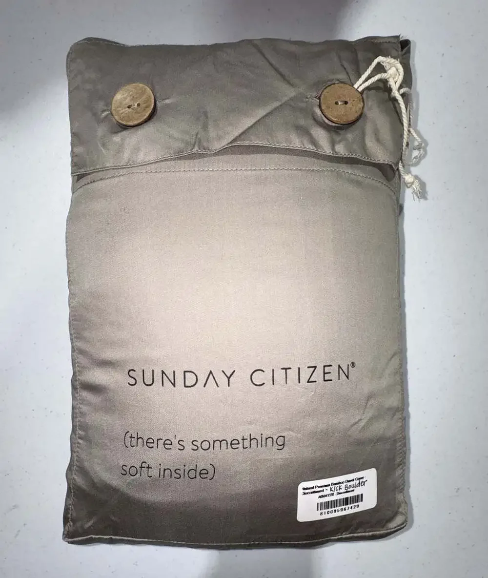 Sunday Citizen Natural Premium Bamboo Duvet Cover - Boulder